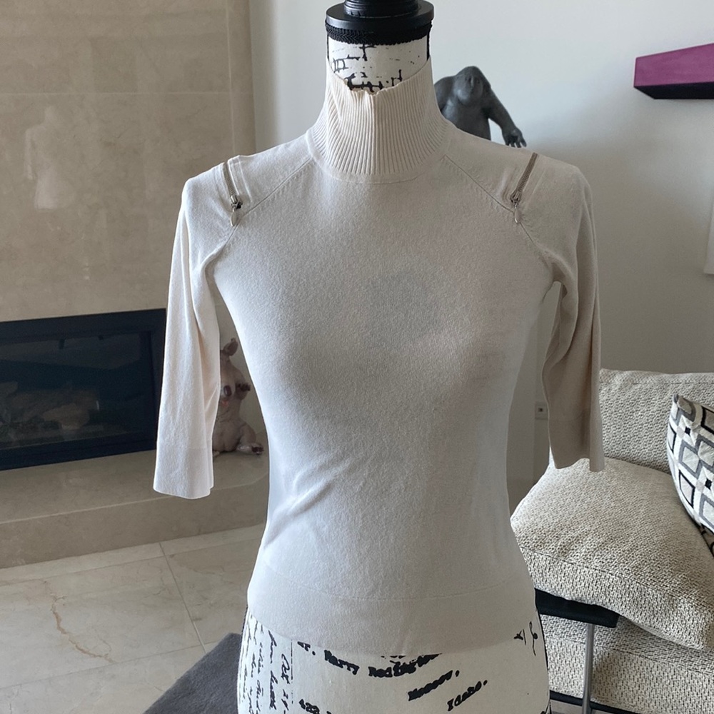 CYNTHIA STEFFE MOCK TURTLENECK PULLOVER SWEATER